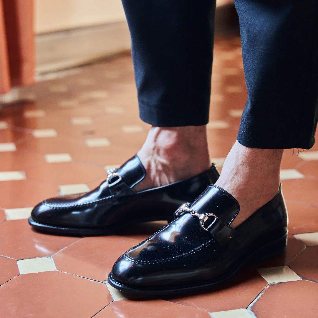 Trouwpak gecombineerd met Harris schoenen