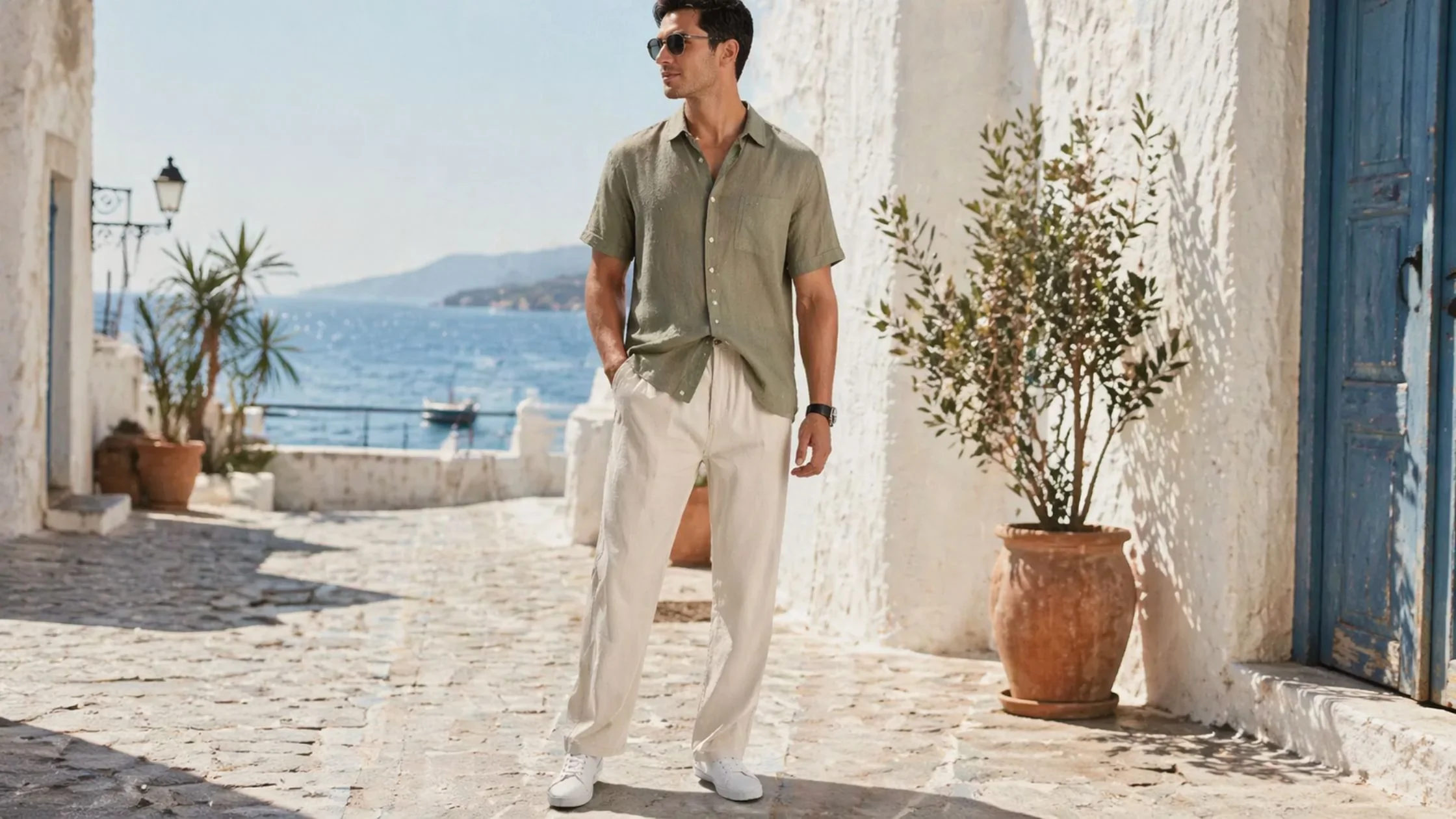 linnen broeken smart casual zomer uitfit bij Rob Haver mannenmode Helmondlinen-pants-for-men